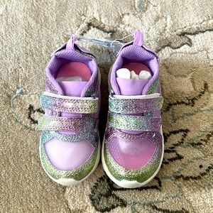 Purple glitter shoes